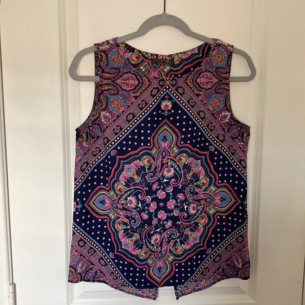 Paisley/Mandala Patterned Tank Top